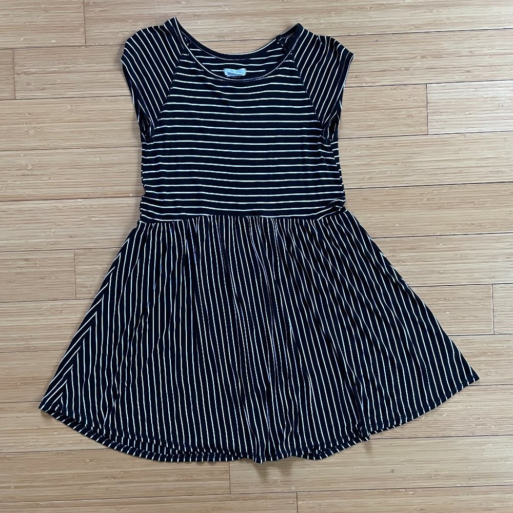 Cooperative Striped Cap-Sleeved Mini Dress